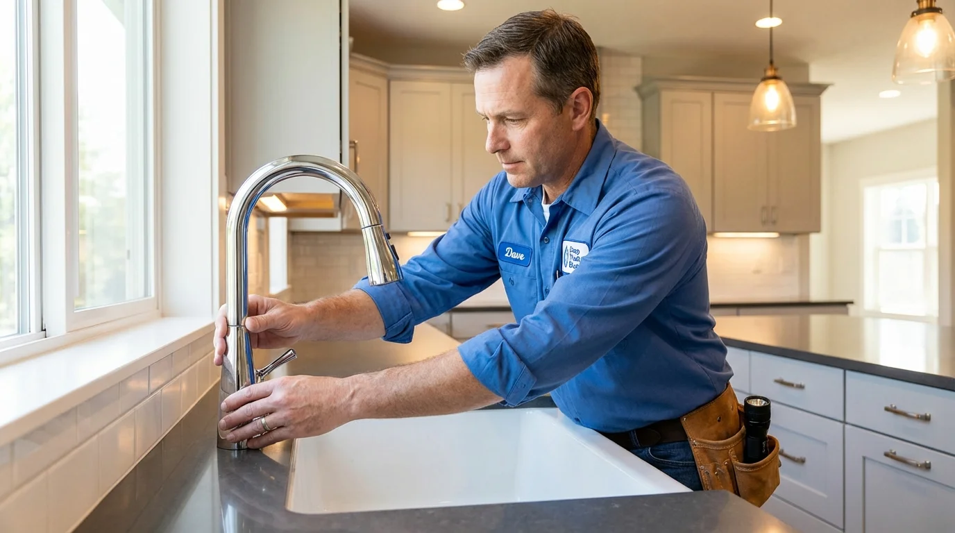 Kitchen faucet installation by Johns Plumbing LLC in Crandall
